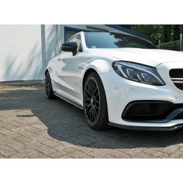 Накладки сплиттеры на пороги на Mercedes C W205 Coupe 63 AMG